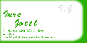 imre gottl business card
