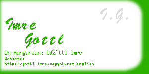 imre gottl business card